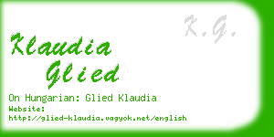 klaudia glied business card